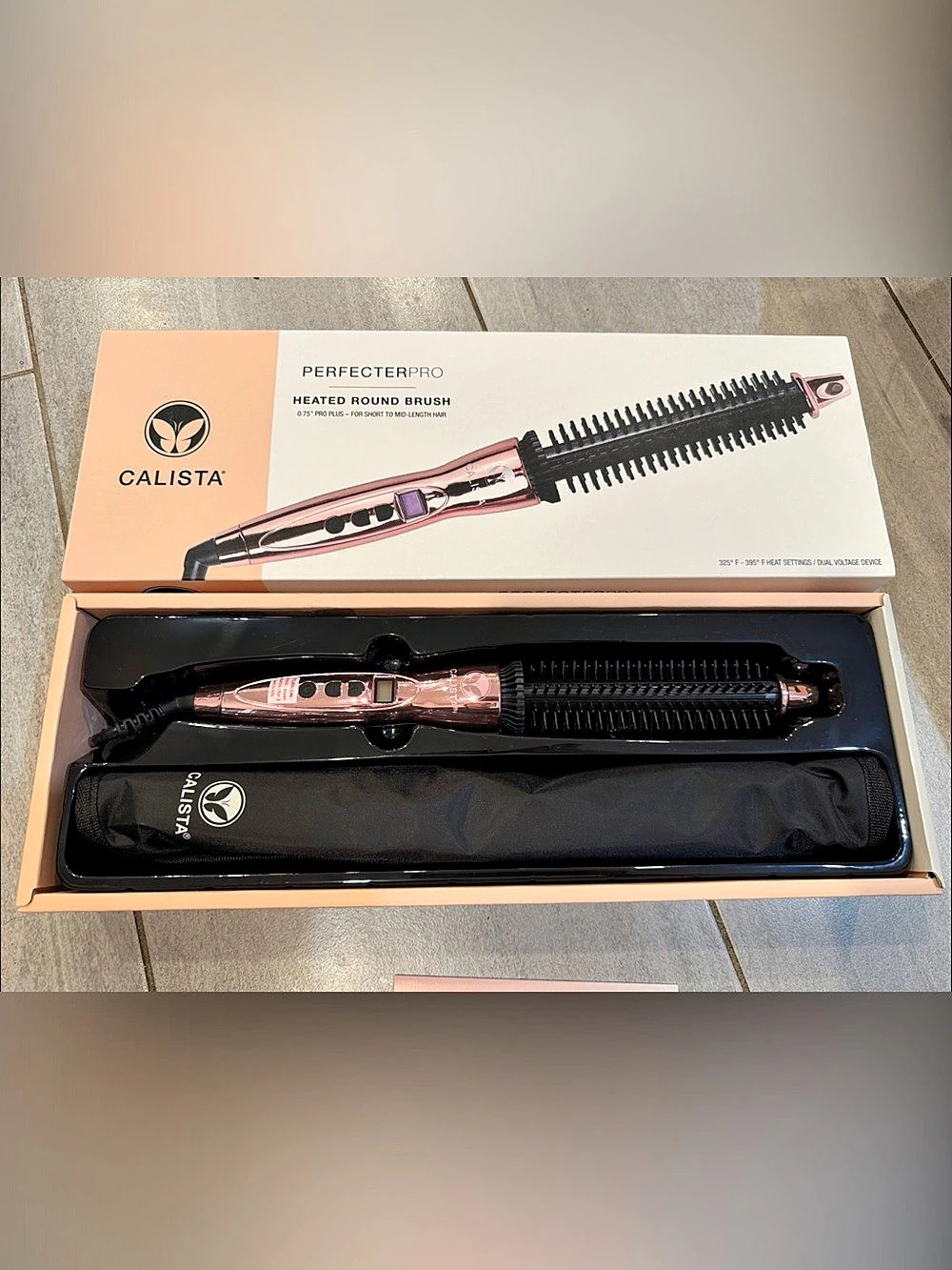 Calista Perfecter Pro Heated Round Brush 0.75" Rose Gold BNIB